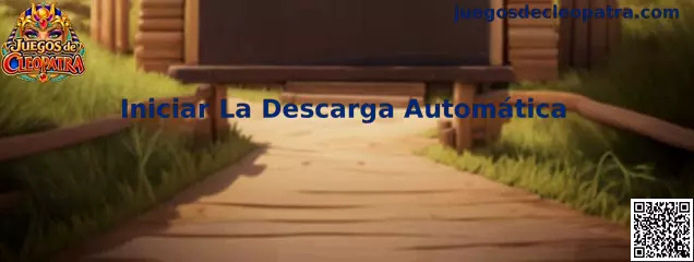 Guía visual para iniciar la descarga automática de Juegos de Cleopatra