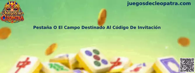 Ejemplo visual de la pestaña o campo destinado al código de invitación